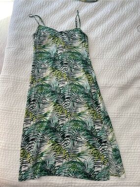 Louna Palm Print Slip Dress